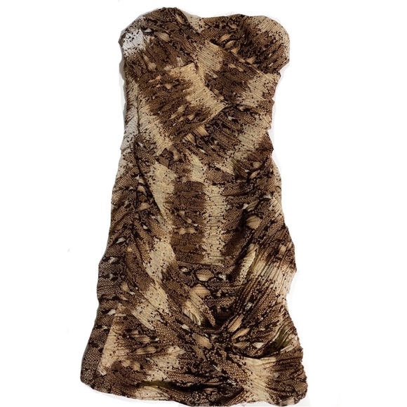 🩷 ARK & CO. Strapless Snakeskin Mini Dress Small 1020 - Picture 1 of 5